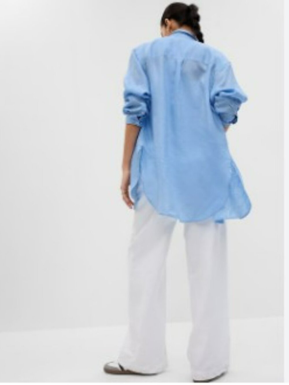 Gap 100% Linen Weekend Tunic Shirt M - Picture 2 of 7